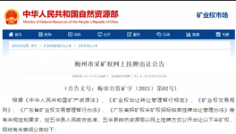 1.5億元起拍！又一儲量超億噸水泥用石灰?guī)r礦采礦權(quán)出讓！