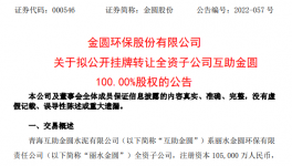 金圓股份擬掛牌轉(zhuǎn)讓互助金圓100%股權(quán)，退出水泥業(yè)務(wù)！