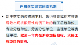 ?住建委：工地出現5人及以上核酸陽性的，取消投標資格！