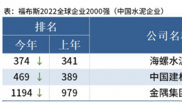 海螺、中建材、金隅入選福布斯2022全球企業(yè)2000強！